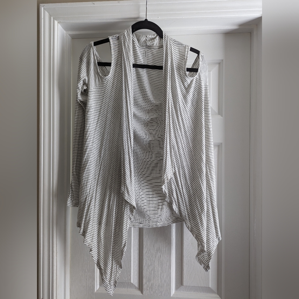White Casual Long Sleeve Open Cardigan